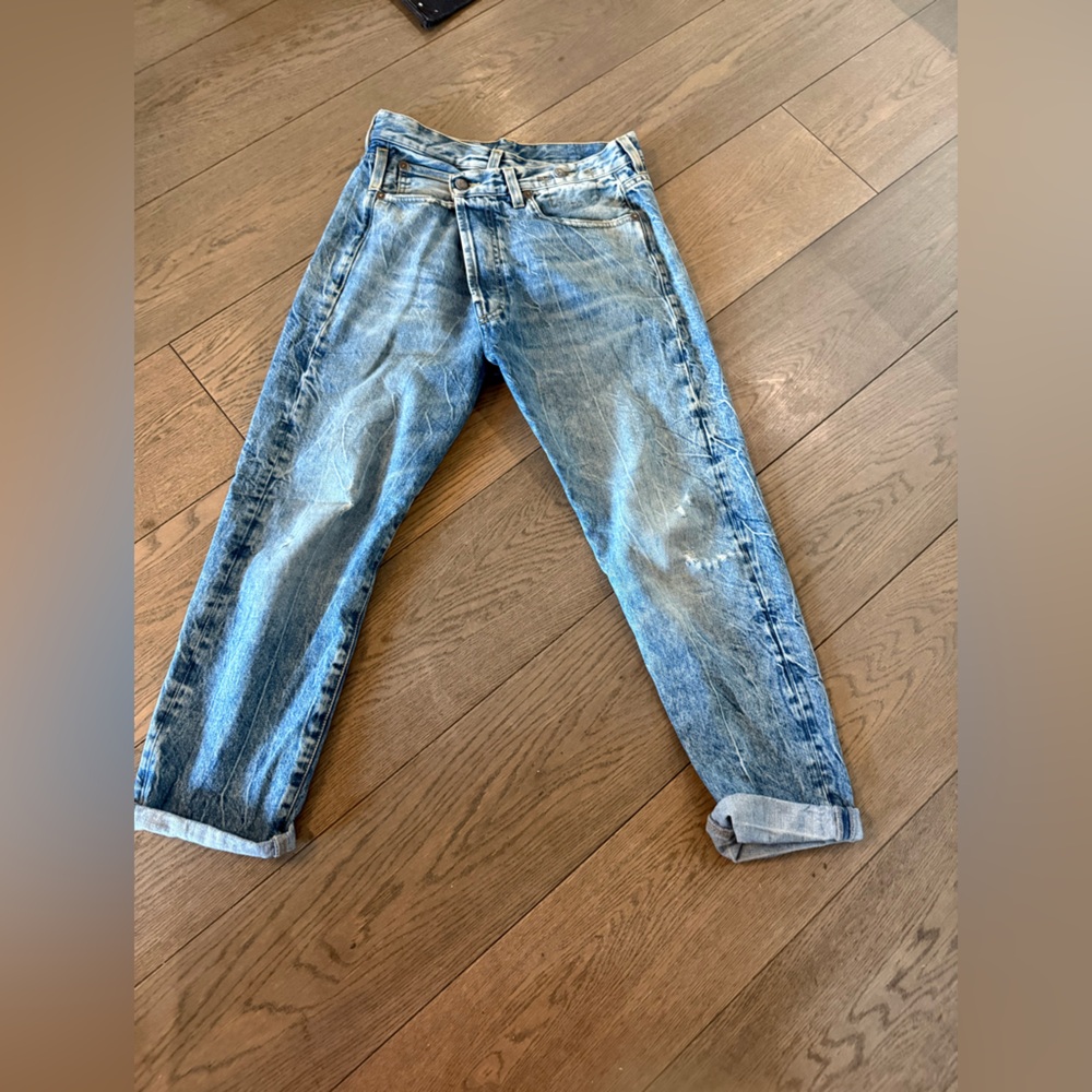 R13 Light Blue Washed Denim Jeans